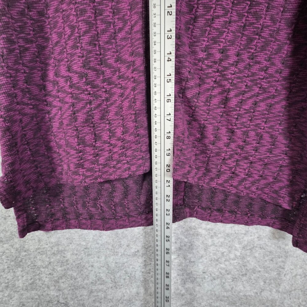 HABITAT Pullover Sweater V-Neck Long Sleeve Zig Zag Cotton Blend Purple Size S - Picture 4 of 8